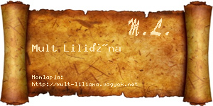 Mult Liliána névjegykártya